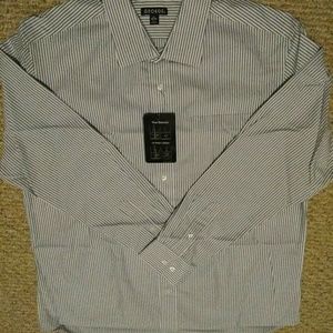 NEW MEN'S BUTTON DOWN STRIPPED DRESS SHIRT